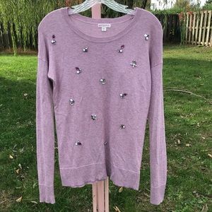 Beautiful Merona Pink Sweater with Embellishments